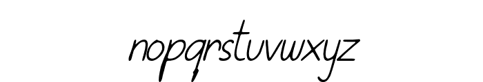 Thin Think Italic Font LOWERCASE