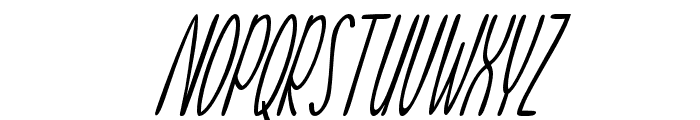 Thin and glowing italic Italic Font UPPERCASE