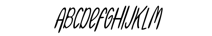 Thin and glowing italic Italic Font LOWERCASE