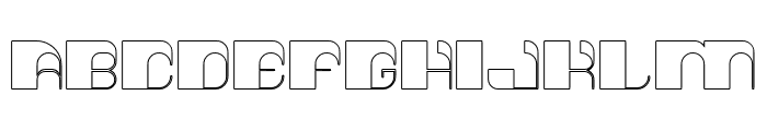 Think Techno-Hollow Font UPPERCASE