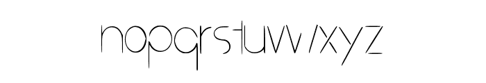 Thinny Regular Font LOWERCASE