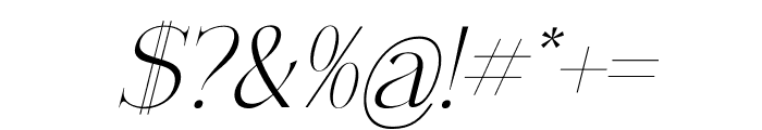 Thorco Italic Font OTHER CHARS