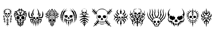 Thorns Tribal Sugar Skulls Reg Font UPPERCASE