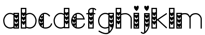 Three Hearts Regular Font LOWERCASE