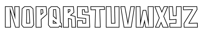 Throostle Outline Font LOWERCASE