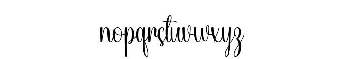 Through Calmly Font LOWERCASE