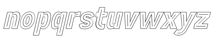 Throwback-ItalicOutline Font LOWERCASE