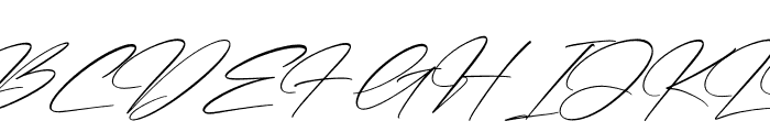 Thunderbold Signature Italic Font UPPERCASE
