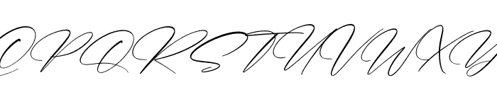 Thunderbold Signature Italic Font UPPERCASE