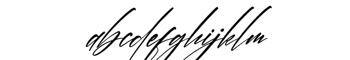 Thunderbold Signature Italic Font LOWERCASE