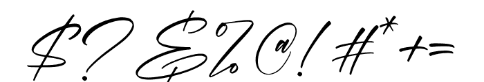 Thunderbold Signature Font OTHER CHARS