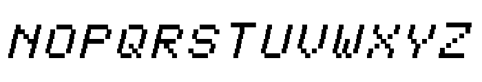 Tickerbit Mono italic Font UPPERCASE