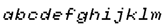 Tickerbit Mono italic Font LOWERCASE