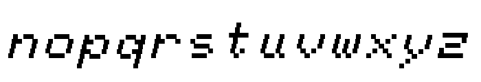 Tickerbit Mono italic Font LOWERCASE