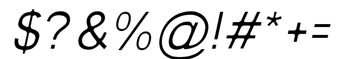Tieban Extra Light Italic Font OTHER CHARS