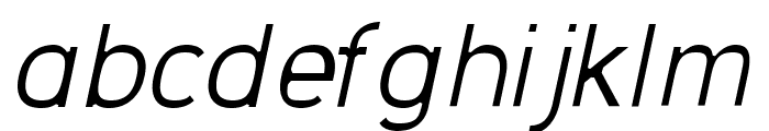 Tieban Extra Light Italic Font LOWERCASE