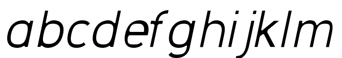 Tieban-ExtraLightItalic Font LOWERCASE
