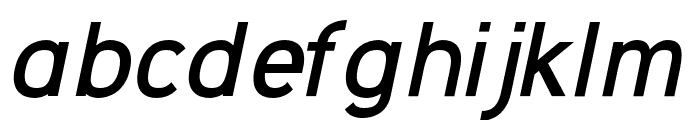 Tieban-MediumItalic Font LOWERCASE