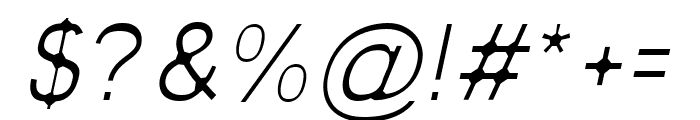 Tieban Thin Italic Font OTHER CHARS