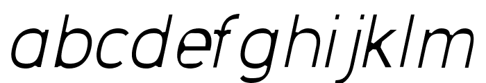 Tieban Thin Italic Font LOWERCASE