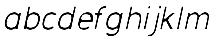 Tieban-ThinItalic Font LOWERCASE