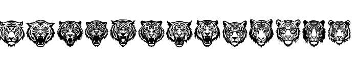 Tiger Face Font UPPERCASE