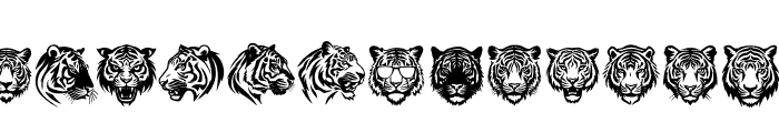 Tiger Face Font UPPERCASE