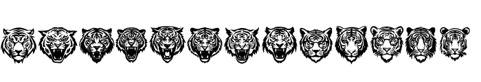 Tiger Face Font LOWERCASE