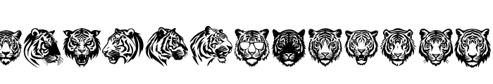 Tiger Face Font LOWERCASE