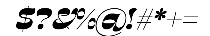 Tiki Tangle Italic Font OTHER CHARS