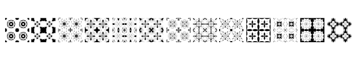 Tiling Pattern Dingbats Font UPPERCASE