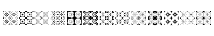 Tiling Pattern Dingbats Font UPPERCASE