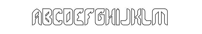 Time Machine-Hollow Font UPPERCASE