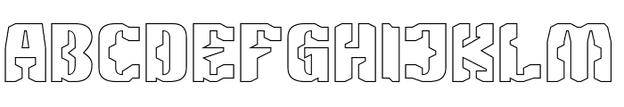 Time Traveler-Hollow Font UPPERCASE