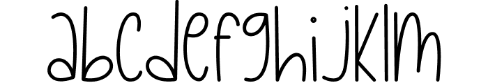 Tiny Bohemian Font LOWERCASE