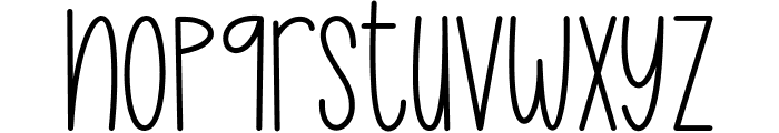 Tiny Bohemian Font LOWERCASE