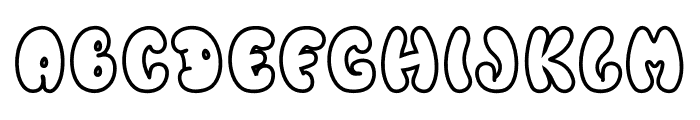 Tiny Groovy Outline Font UPPERCASE