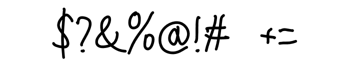 Tiny Hand Script Font OTHER CHARS