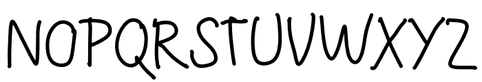 Tiny Hand Script Font UPPERCASE