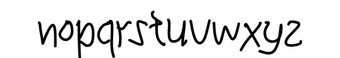 Tiny Hand Script Font LOWERCASE