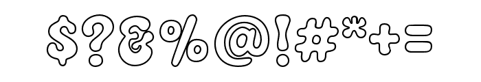 Tiny Outline Font OTHER CHARS