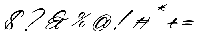 Tiramish Blause Italic Font OTHER CHARS