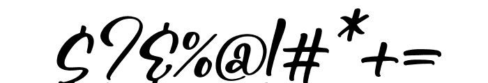Tiramisu Italic Font OTHER CHARS