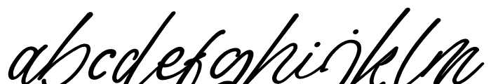 Tisushine Bold Italic Font LOWERCASE