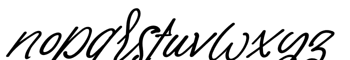 Tisushine Bold Italic Font LOWERCASE