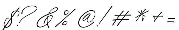 Tisushine Italic Font OTHER CHARS