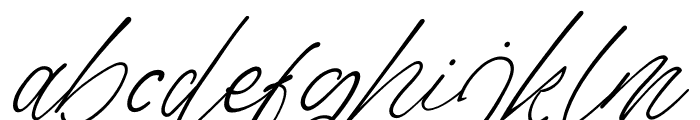 Tisushine Italic Font LOWERCASE