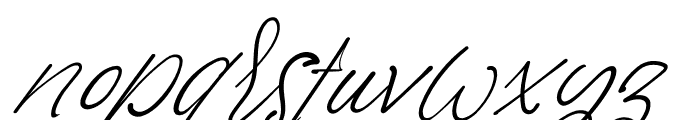 Tisushine Italic Font LOWERCASE