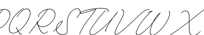 Tisushine Monoline Italic Font UPPERCASE