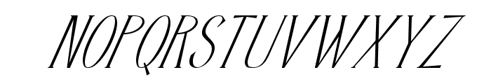 Titanium Italic Font UPPERCASE